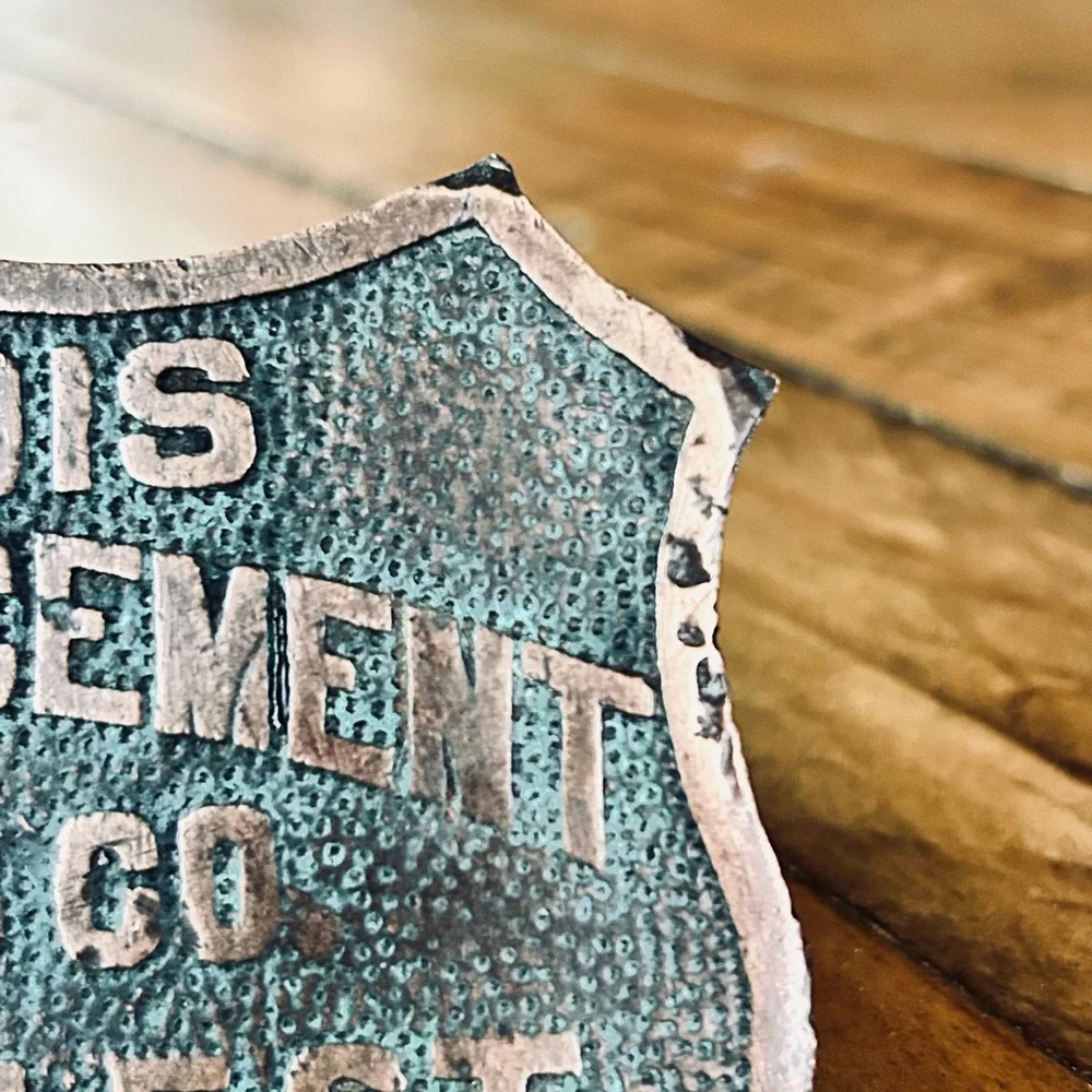 ***SOLD***
1902 Antique Bronze Cement Sidewalk Plate/Medallion - Picture 3 of 8